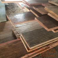 Individual, treated reclaimed floorboards